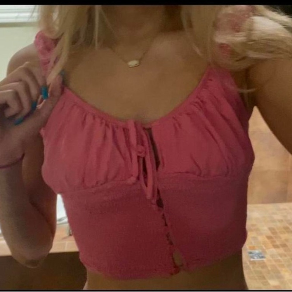 pacsun la hearts pink tank
